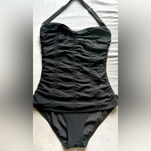 SHAN swim bandeau one piece Size 8 Black